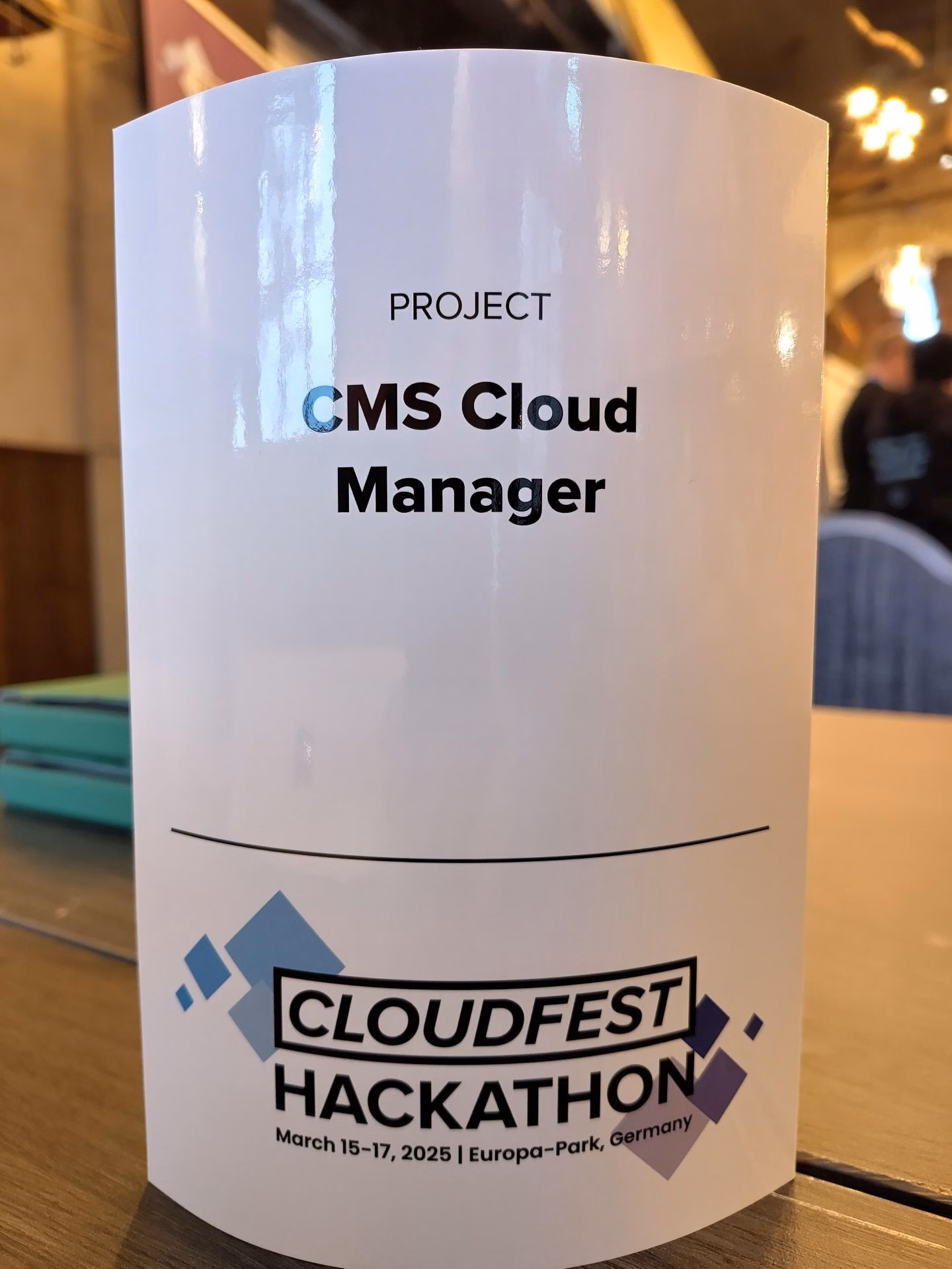 Cartel del CMS Cloud manager.