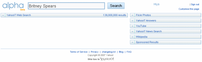 Britney Spears en Yahoo! Alpha